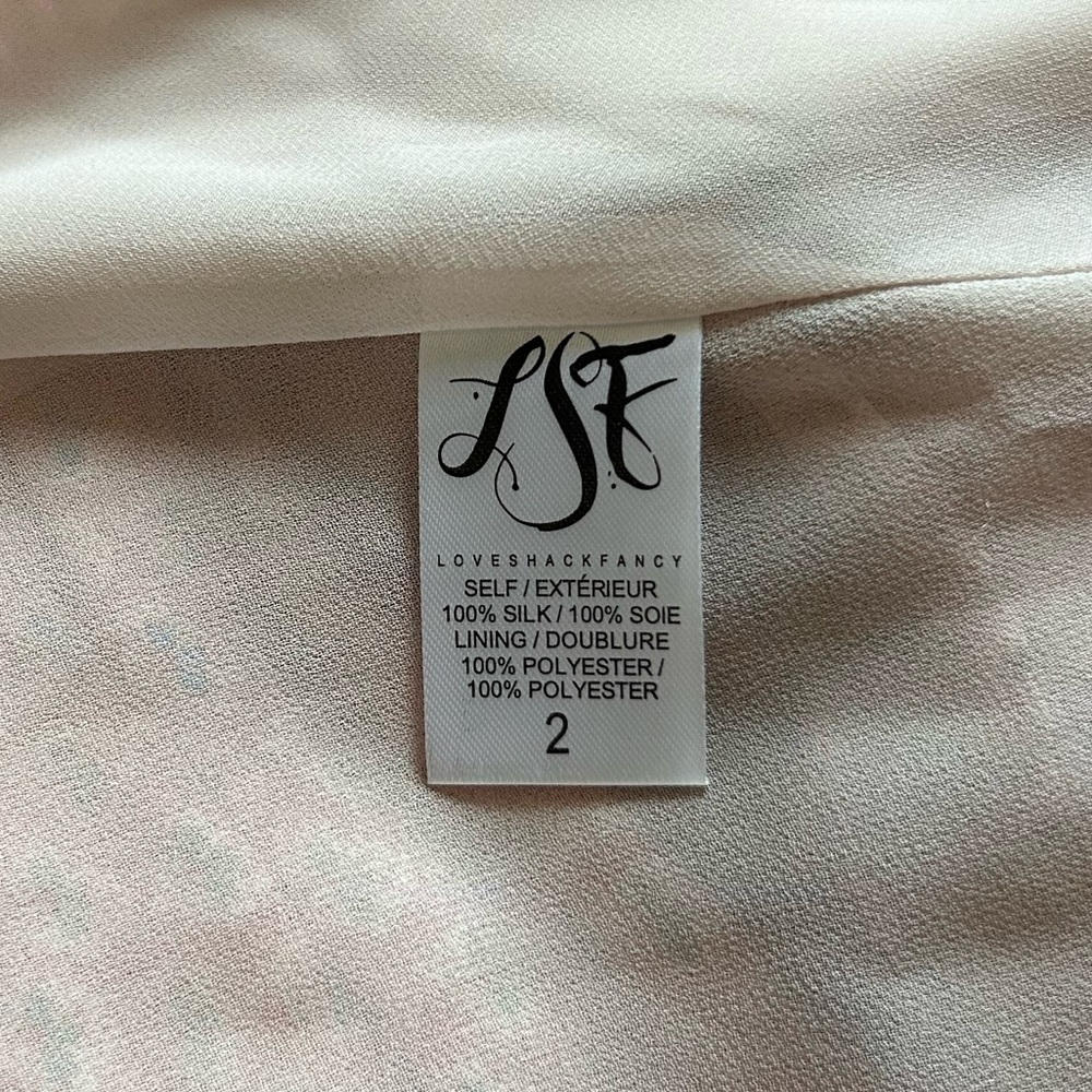 LoveShackFancy Elena Ruffled Silk Dress - Picture 7 of 8